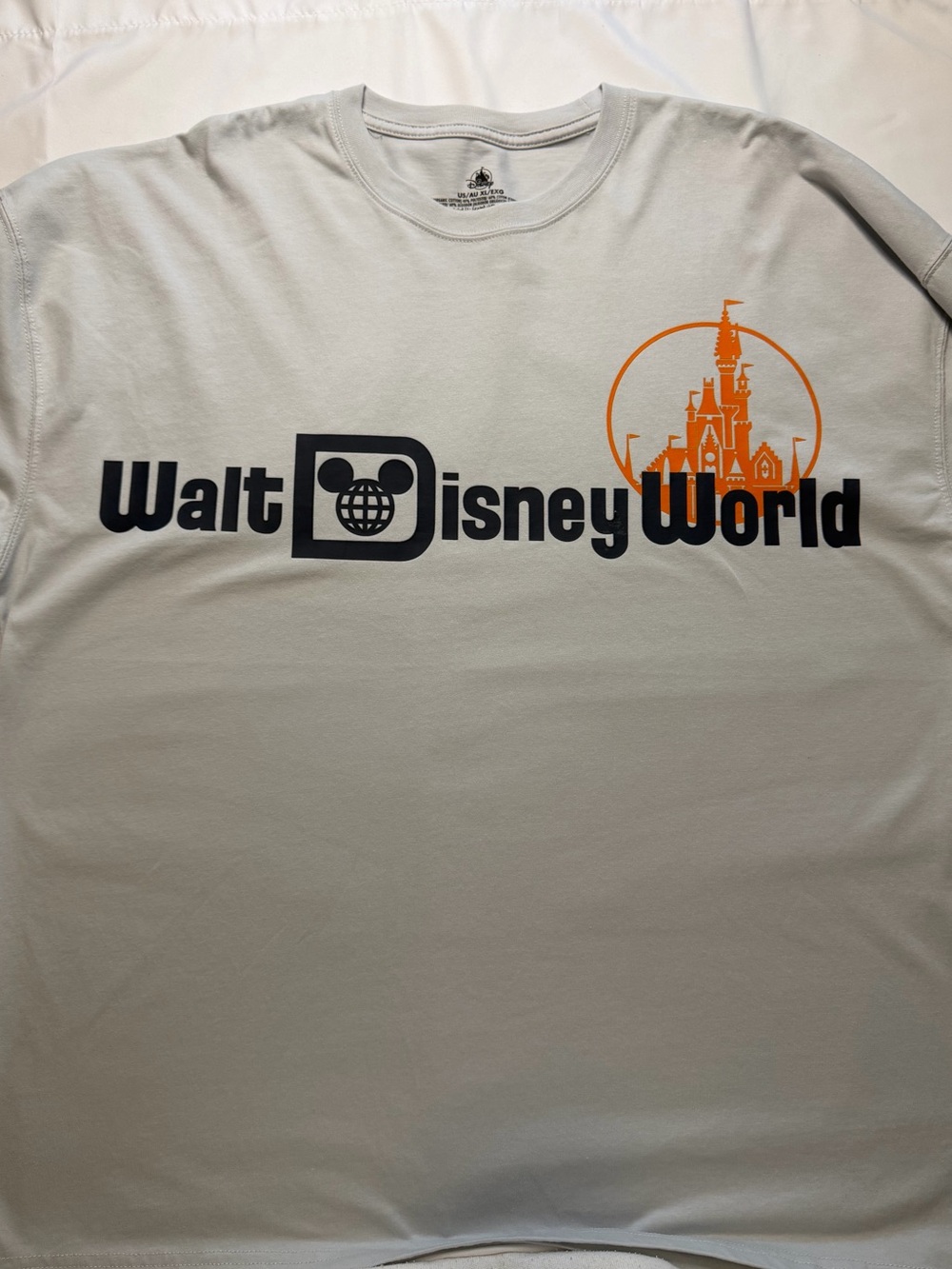 Walt Disney World Graphic Long Sleeve - White with Black & Orange Logo